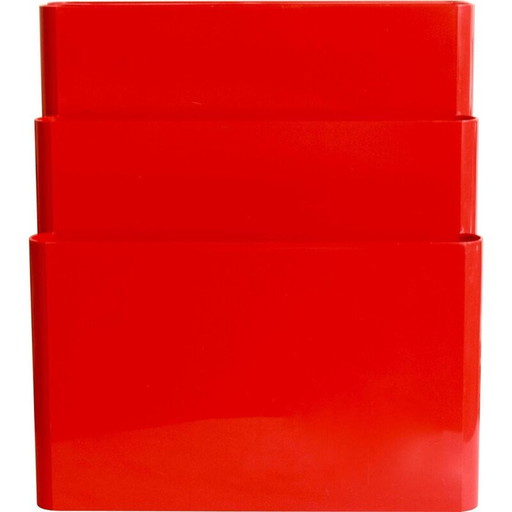Vintage 6 Packs Tijdschriftenrek door G.Stoppino voor Kartell Italië jaren 1972