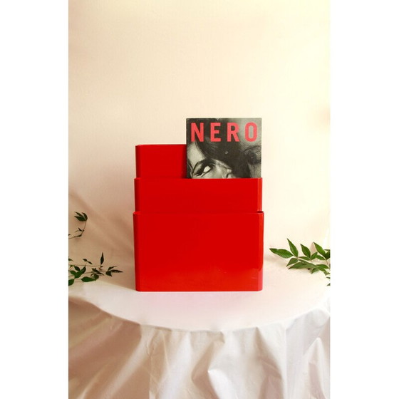 Image 1 of Vintage 6 Packs Tijdschriftenrek door G.Stoppino voor Kartell Italië jaren 1972