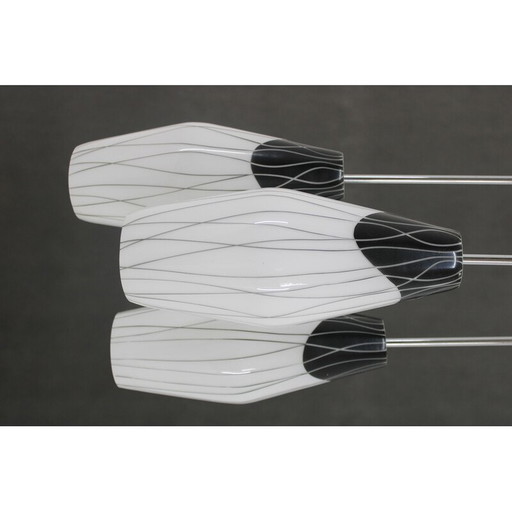 Vintage glazen hanglamp, Tsjechoslowakije 1970