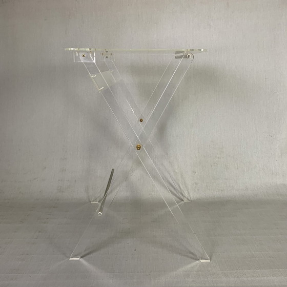 Image 1 of Plexiglas Vouwtafeltje, Jaren 70