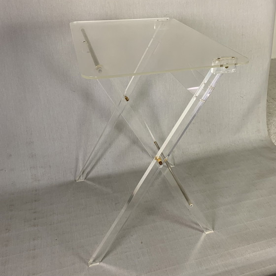 Image 1 of Plexiglas Vouwtafeltje, Jaren 70