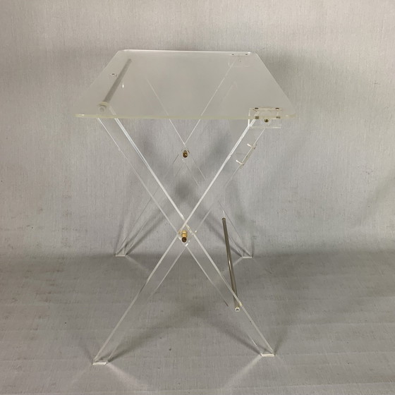 Image 1 of Plexiglas Vouwtafeltje, Jaren 70