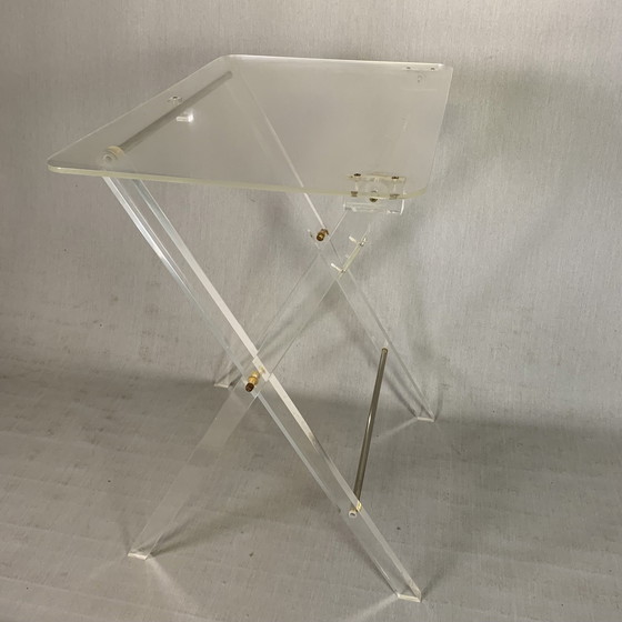 Image 1 of Plexiglas Vouwtafeltje, Jaren 70