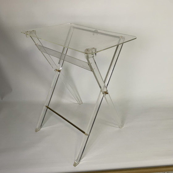 Image 1 of Plexiglas Vouwtafeltje, Jaren 70