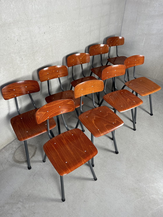 Image 1 of 9X Vintage Pagholz Stoel
