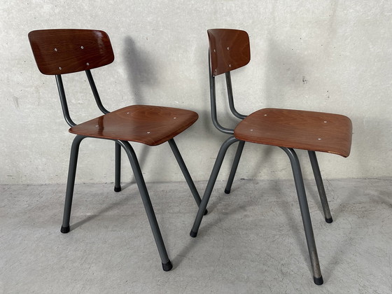 Image 1 of 9X Vintage Pagholz Stoel