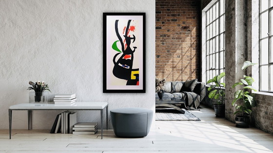 Image 1 of Joan Miro, "Le Chef Des Équipages" Kleuren Offset Lithografie. 1999. © Successió Miró Door Siae. Gesigneerd In De Plaat. Uitstek