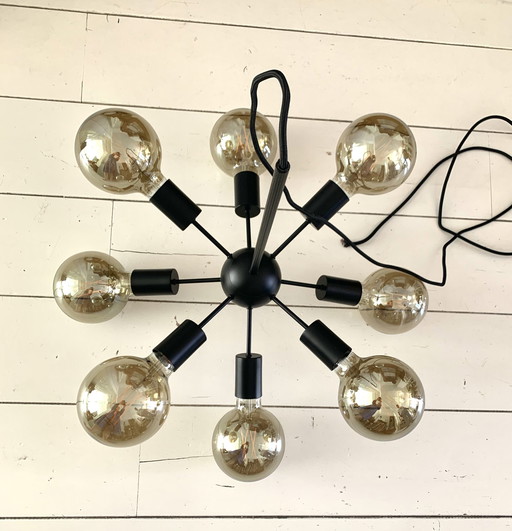 Design 8 Armige hanglamp zwart 8-bollen  - Sputnik