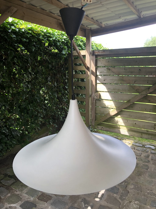 Grote Witte Vintage Metalen Heksenhoed Lamp