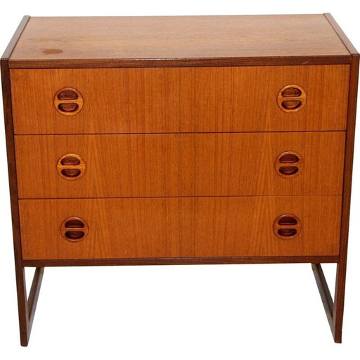 Domino vintage teakhouten ladekast, 1960