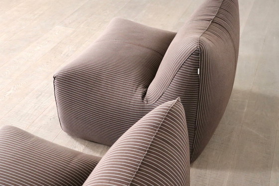 Image 1 of Paar Le Bambole Loungestoelen In Originele Stof Door Mario Bellini Voor B&B Italia, 1970S