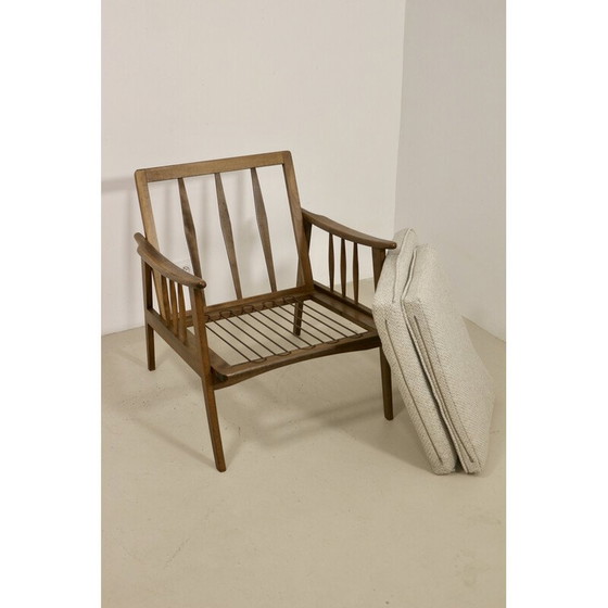 Image 1 of Scandinavische vintage beukenhouten fauteuil, 1960