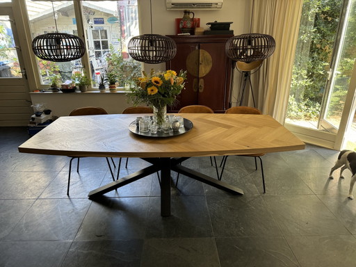 Henders En Hazel Eetkamertafel Metaluxe – Henders & Hazel, eettafels, Wood, rvs