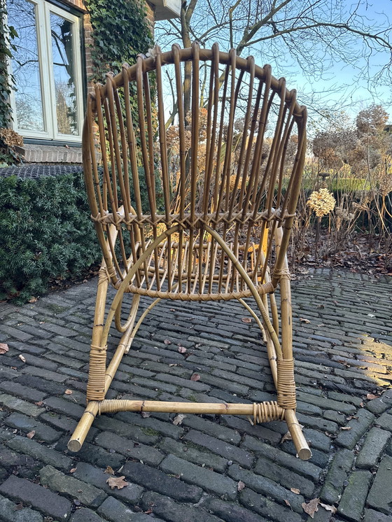 Image 1 of Prachtige Vintage Rotan Schommelstoel
