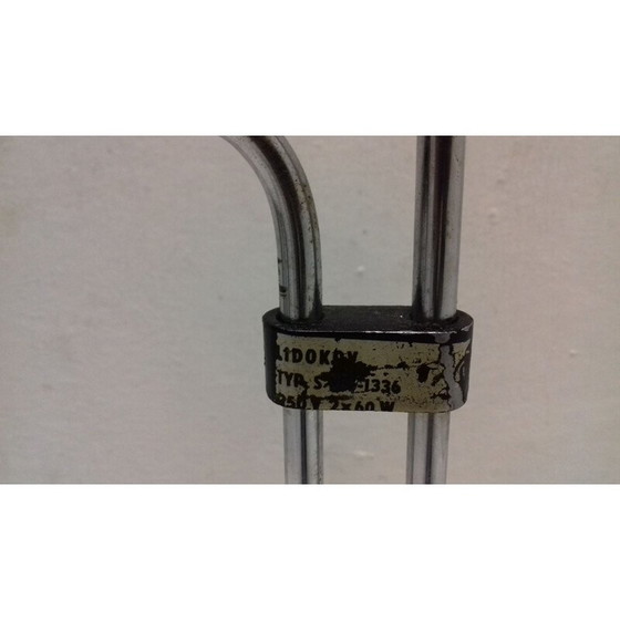 Image 1 of Vintage glazen en metalen vloerlamp van Lidokov Boskovice, Tsjecho-Slowakije 1960