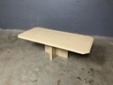 Vintage travertin salontafel flexibele poten