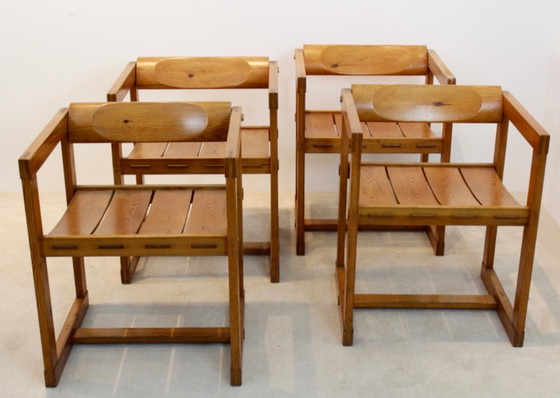 Image 1 of 2x Edvin Helseth grenen stoelen met armleuningen