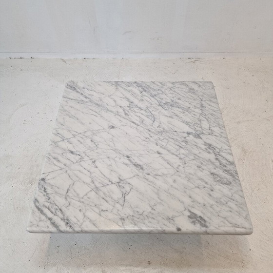 Image 1 of Italiaanse vintage Carrara marmeren salontafel, jaren '80