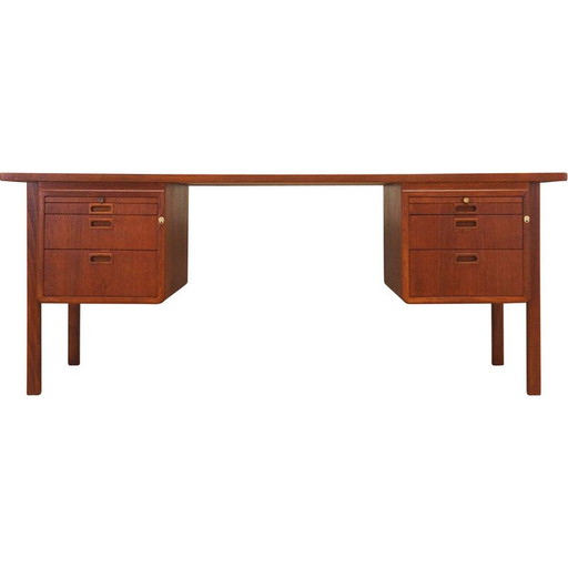 Vintage teakhouten bureau van Åtvidaberg, jaren 1970