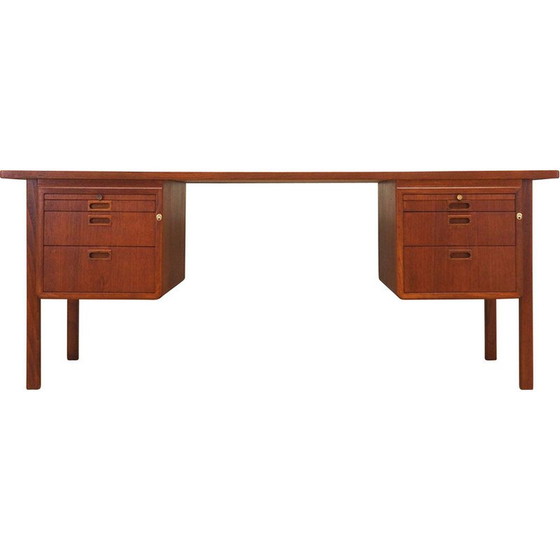 Image 1 of Vintage teakhouten bureau van Åtvidaberg, jaren 1970