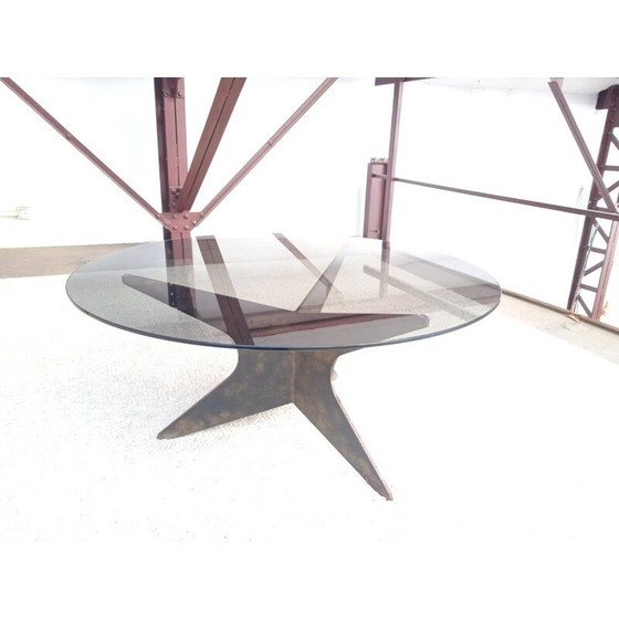 Image 1 of Vintage salontafel van gepatineerd ijzer, 1960