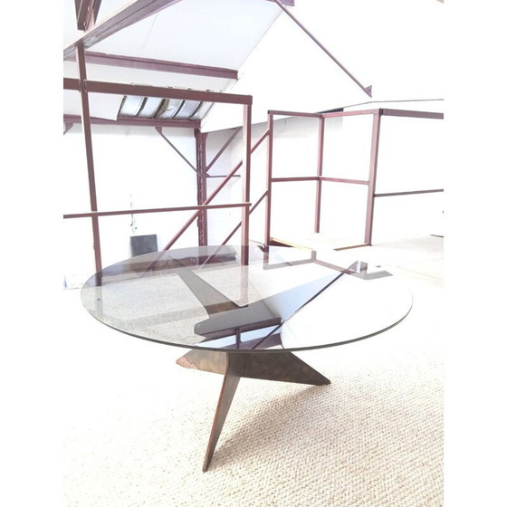 Image 1 of Vintage salontafel van gepatineerd ijzer, 1960