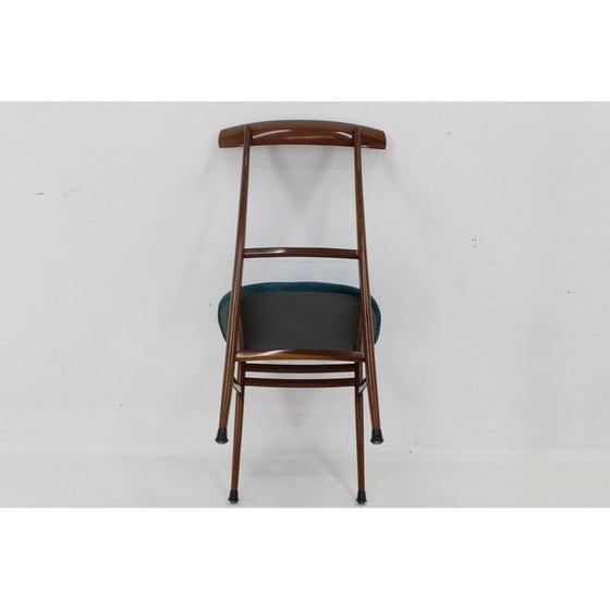 Image 1 of Set van 4 vintage mahonie eetkamerstoelen, Italië 1960