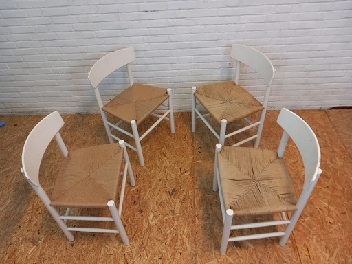 Set van 4 Fredericia J39 stoelen