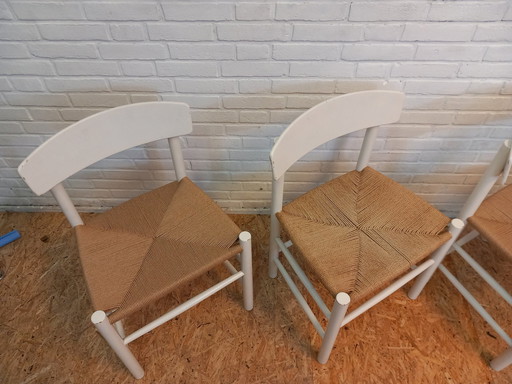 Set van 4 Fredericia J39 stoelen