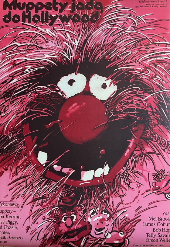 Image 1 of W. Swiezy (1931-2013), The Muppets Go Hollywood, 1982, Poster nr. 63 , officiële gelimiteerde editie C.500, 2021