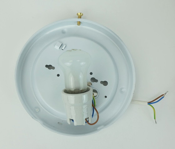 Image 1 of KOPLAMP inbouw of wandlamp kleurrijk glas jaren 1960 70