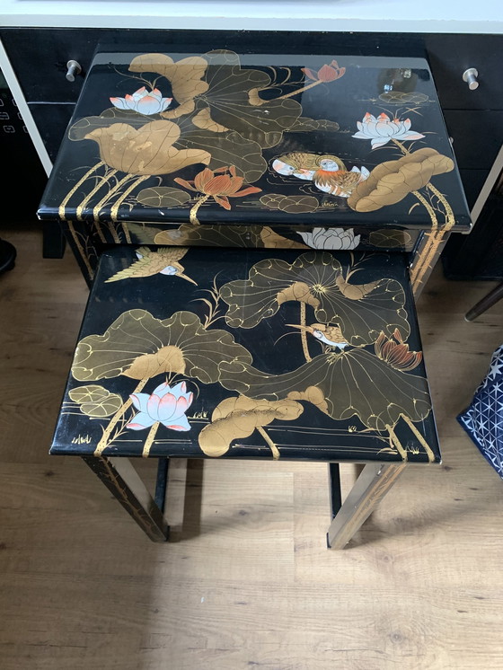Image 1 of Antieke Japanse Lak Tafeltjes 