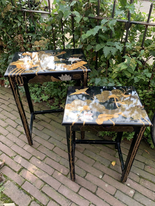 Antieke Japanse Lak Tafeltjes 