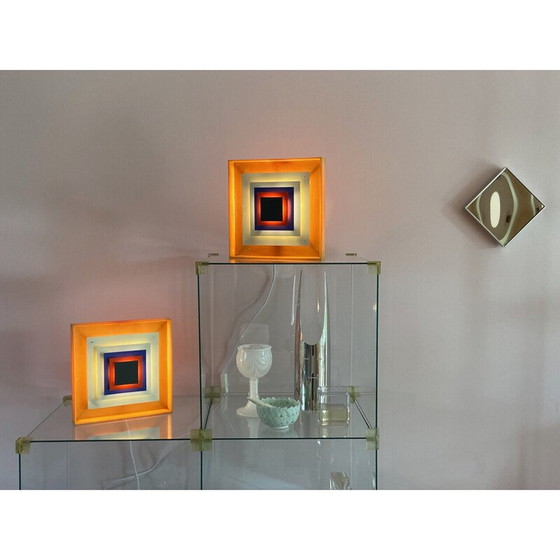 Image 1 of Vintage One Bent Karlby Kvadrille wandlamp voor Lyfa, Denemarken 1960