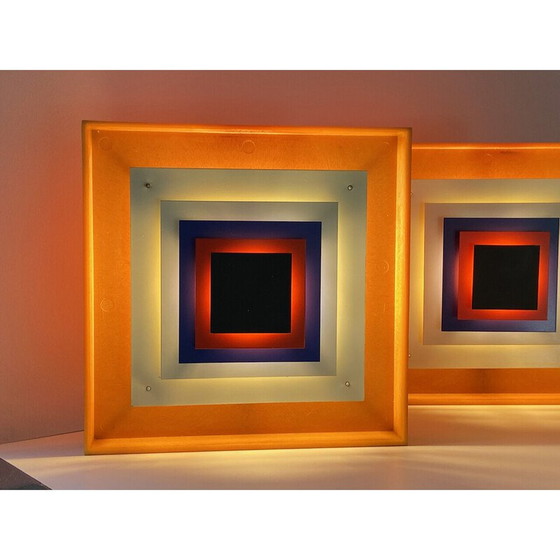 Image 1 of Vintage One Bent Karlby Kvadrille wandlamp voor Lyfa, Denemarken 1960