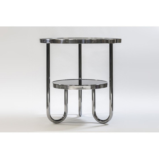 Image 1 of Vintage Bauhaus salontafel van chroom en glas door Kovona, Tsjechië 1970