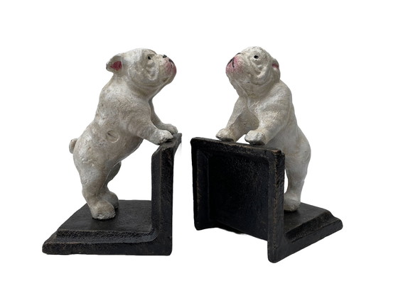 Image 1 of Set Van Twee Vintage Stijl Bulldog Boekensteunen