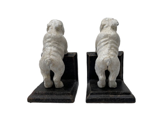 Image 1 of Set Van Twee Vintage Stijl Bulldog Boekensteunen