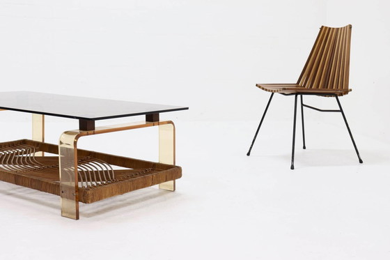 Image 1 of Vintage salontafel met twee niveaus