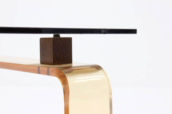 Image 1 of Vintage salontafel met twee niveaus