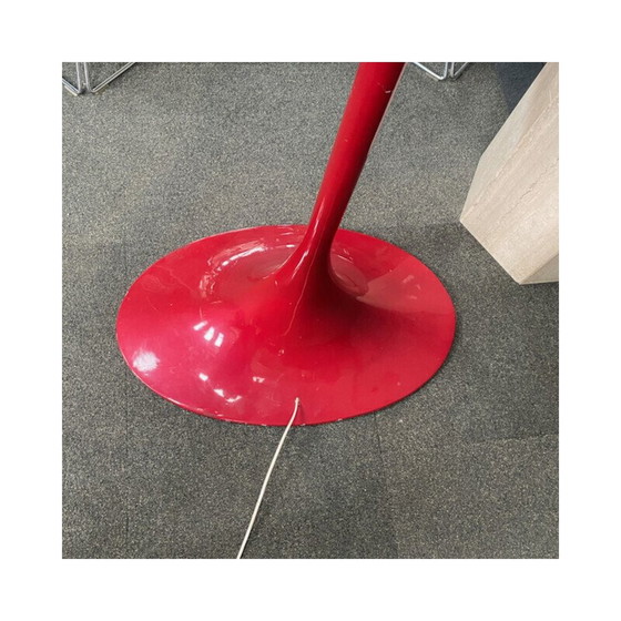 Image 1 of Vintage boogvormige vloerlamp van staal en glasvezel, Italië 1970