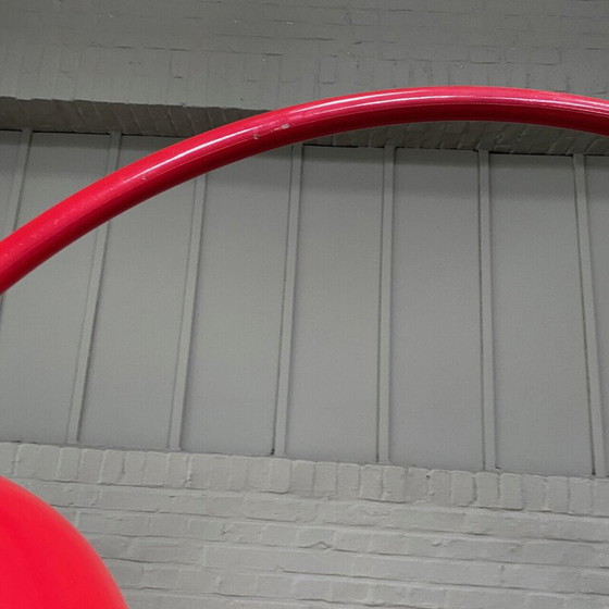 Image 1 of Vintage boogvormige vloerlamp van staal en glasvezel, Italië 1970