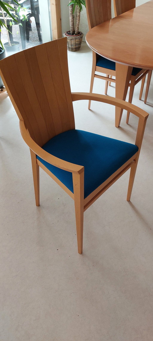 Italiaans Design Eettafel En 6x Eetkamerstoelen