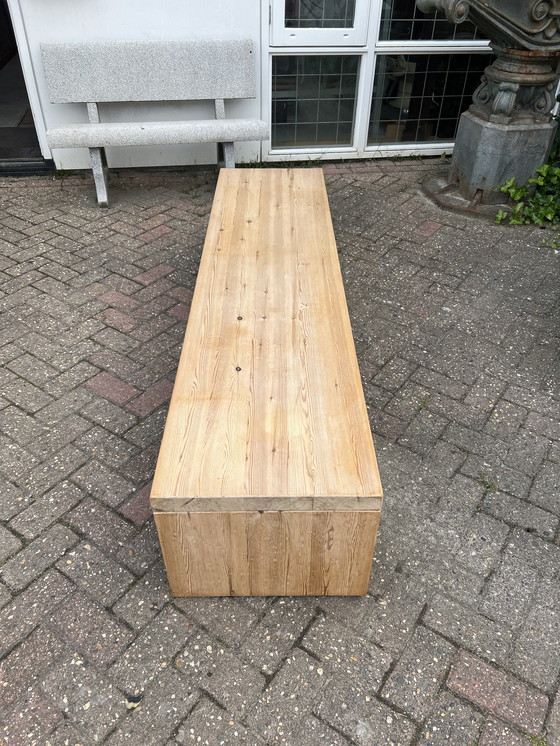 Image 1 of Grenen jaren 70 bank / tafel