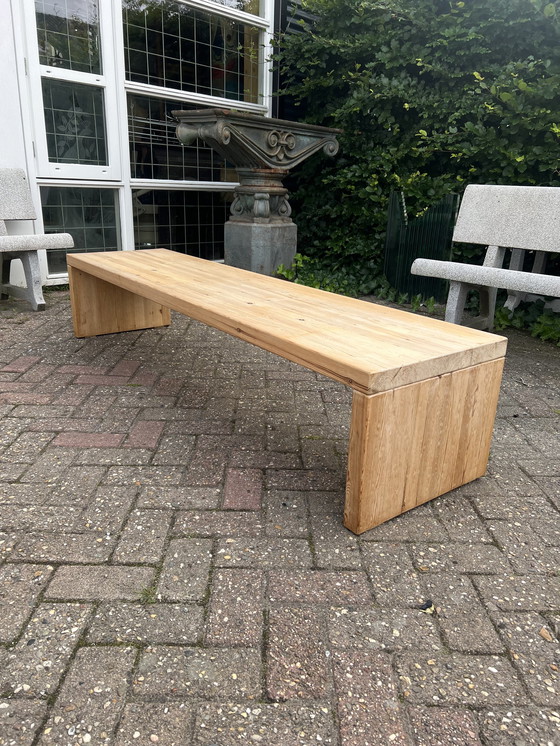 Image 1 of Grenen jaren 70 bank / tafel