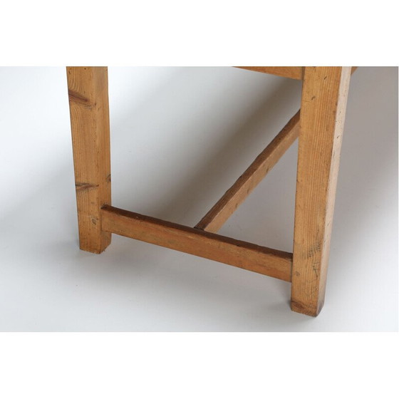 Image 1 of Vintage rustieke houten eettafel, jaren 1950