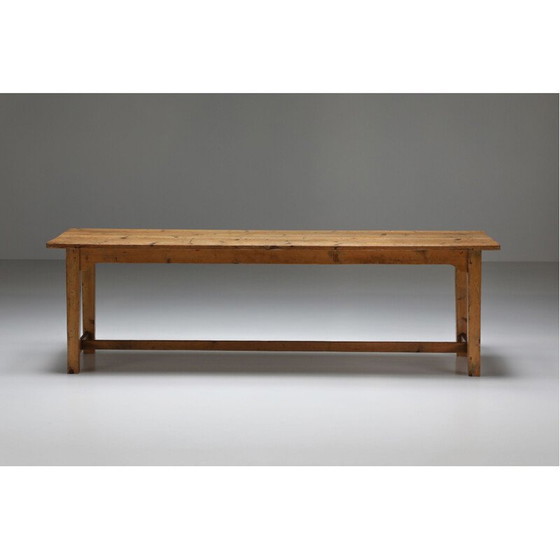 Image 1 of Vintage rustieke houten eettafel, jaren 1950