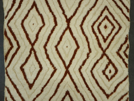 Image 1 of Berber Vloerkleed - 269 Cm X 167 Cm - Wit en Bruin Wol