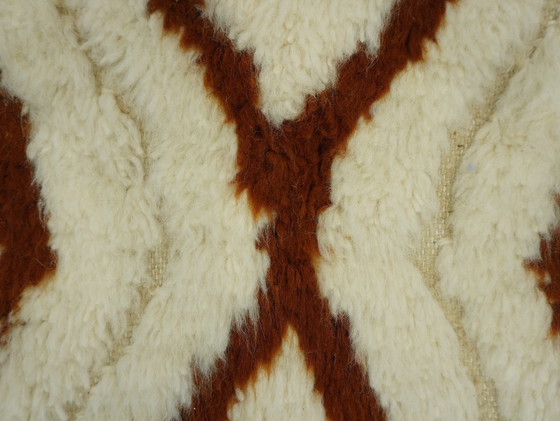 Image 1 of Berber Vloerkleed - 269 Cm X 167 Cm - Wit en Bruin Wol