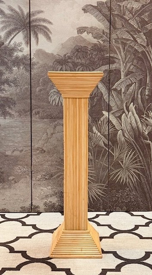 Vivai Del Sud Bamboe Rotan Plantenzuil Piedestal Pedestal Plantentafel Console